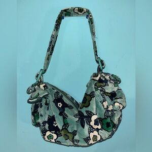 GAP Green and Black Shoulder Bag with Structured Design